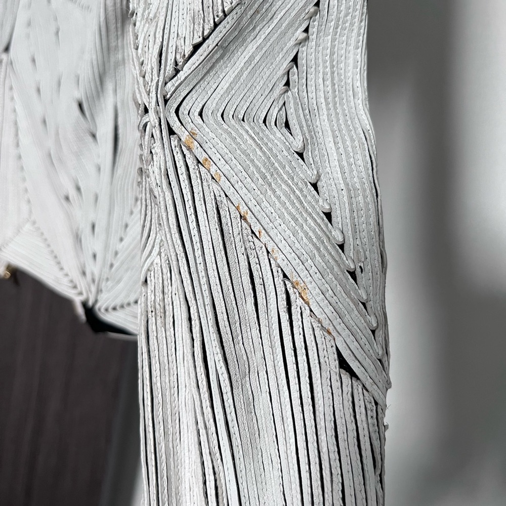 Versace White Leather Jacket - image 4